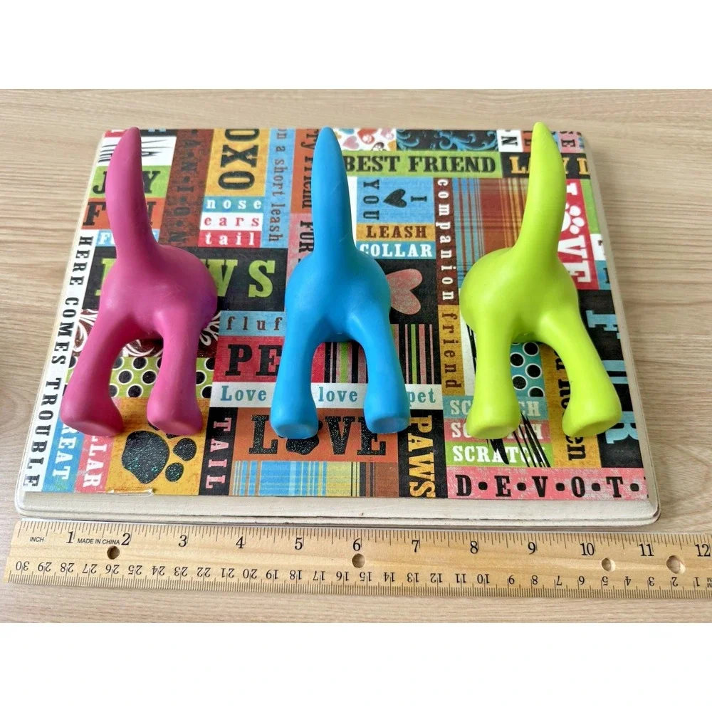 IKEA BASTIS Dog Tail Hook Rack 3 Color Pink Blue Green Leash Holder Wall Decor